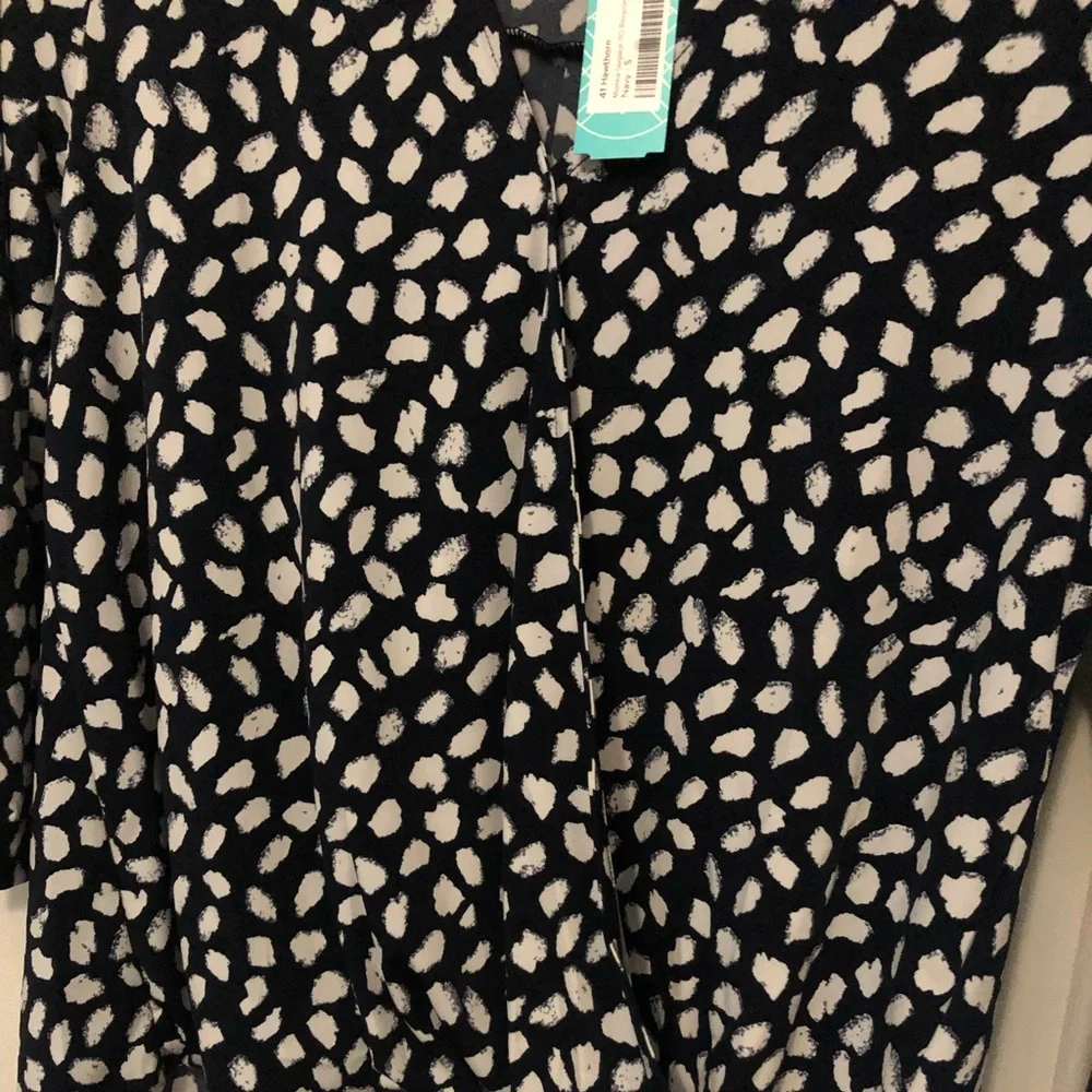 41 Hawthorn Navy & White Surplice Top - Picture 6 of 6